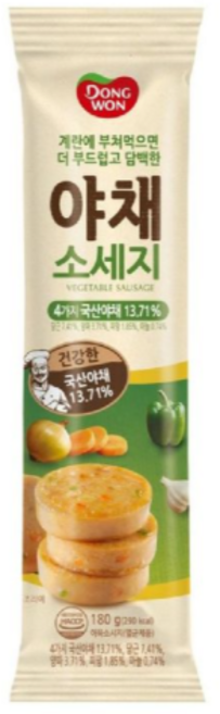 동원 델립야채소세지180g동원, 1개, 180g