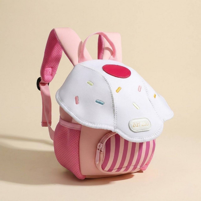 어린이 미니 백팩 입체 디자인 버섯 사과 아이스크림 어린이집 유치원 소풍가방