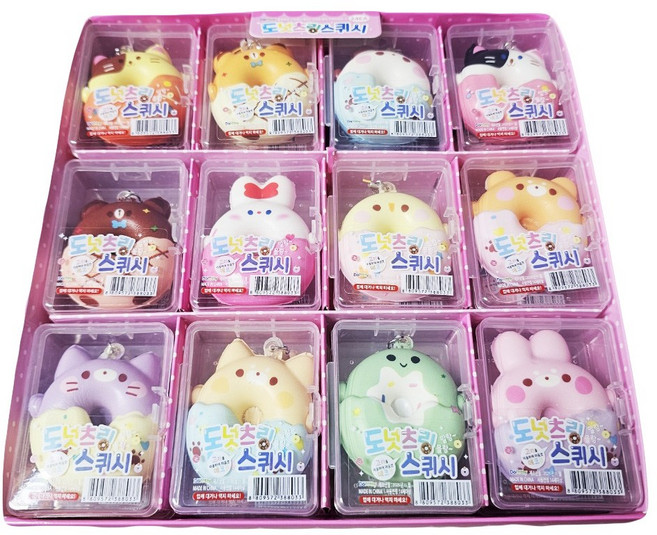 와이엔 도넛츠 스퀴시 키링 12종 x 2p, 1세트