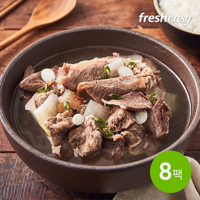 [프레시지] 부산 해운대암소갈비 뼈없는 갈비탕 밀키트 800g (냉동), 8개