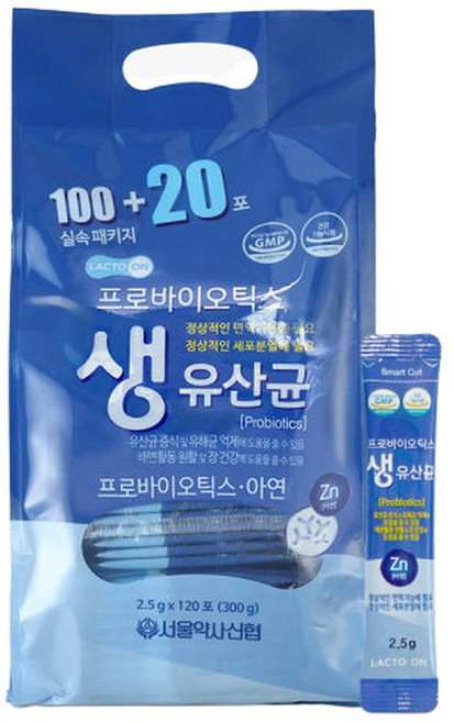 서울약사신협락토온 프로바이오틱스 생유산균 2.5g 120포, 120개