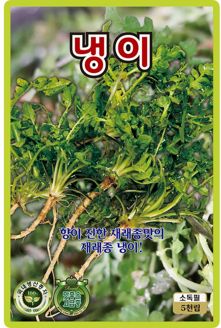 산들마켓 냉이 씨앗 5000립 향이 진하고 뿌리 발육이 좋은 국내산 재래종 고급 품종 종자, 1개