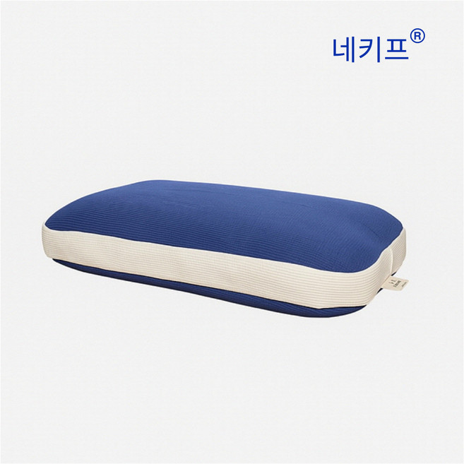 네키프 국내제조 수면 숙면베개 수면 꿀잠 목편한 낮은 거북목 일자목 목디스크, 블루, 1개, 데일리커버-없음