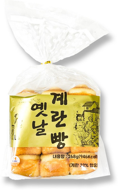 옛날 추억의 계란빵 카스테라, 2개, 268g