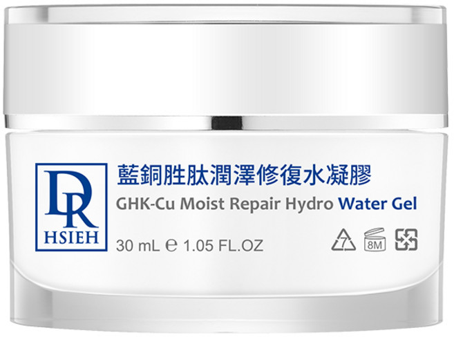 Dr.Hsieh達特醫 藍銅胜肽潤澤修復水凝膠30ml 淡紋 保濕 玻尿酸, 30g, 1件