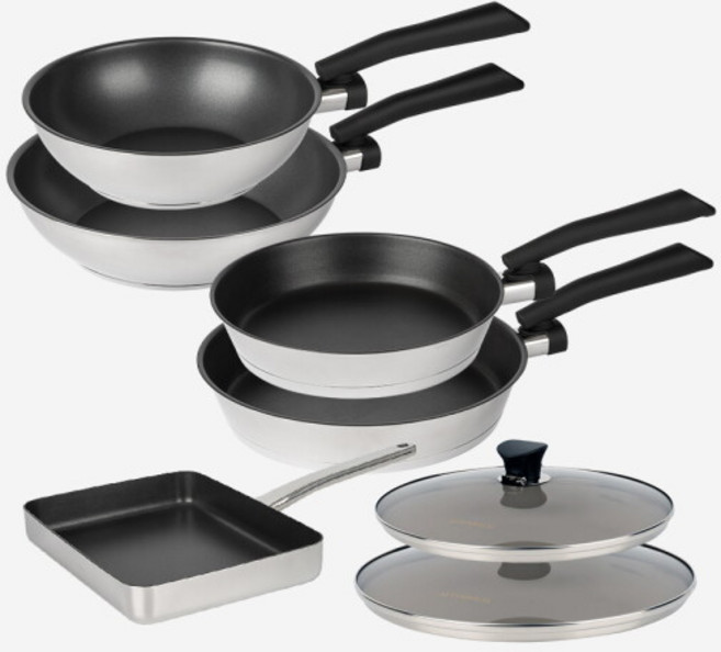 [알텐바흐] 디펜더스 프라이팬 7종 풀세트(24팬+24웍+24커버+28팬+28웍+28커버+스퀘어팬), 1세트, 28cm