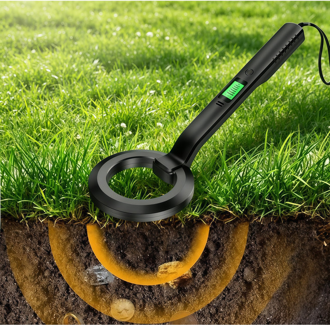 Mochae 휴대용 금속탐지기 고감도 초강력 진동 알람 금 은 동 보물찾기, 1개