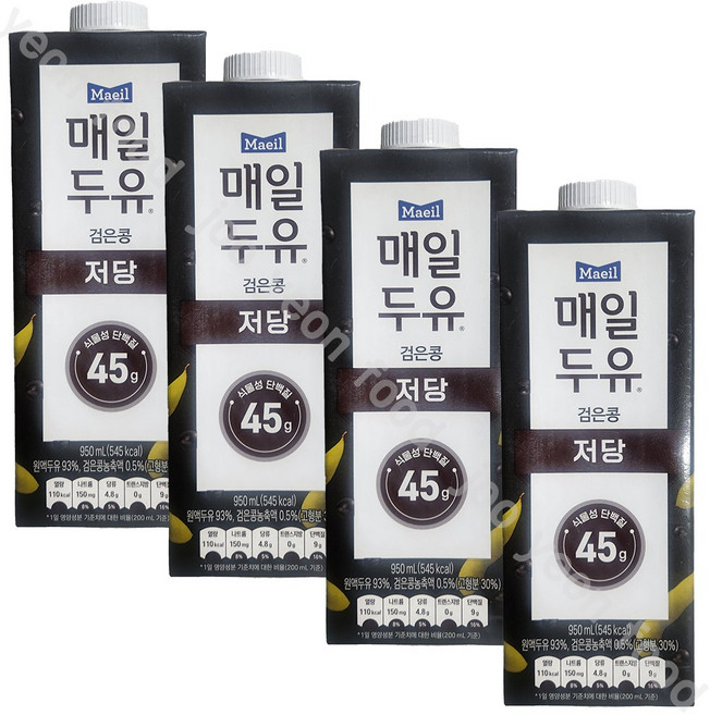 매일두유 식물성단백질 저당9.0g 단백질 검은콩 950ml 4개입, 4개