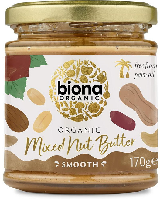 영국 바이오나 Biona Mixed Nut Butter 믹스넛 혼합너츠 버터, 2개, 170g