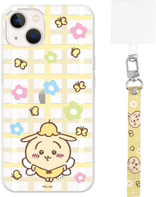 코쿼드 먼작귀 요정 클리어 케이스+태그스트랩_아이폰13Mini_토끼요정