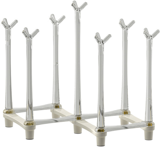 Werra 주방용 배수형 컵 건조대 텀블러 홀더 다용도 거치대, 1개, 크림 화이트