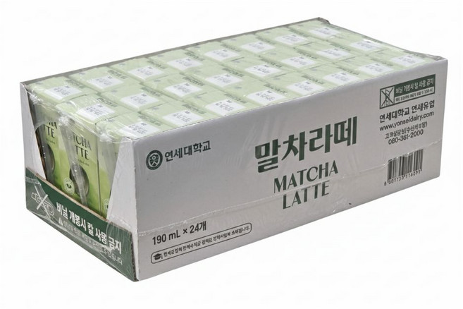 연세유업 말차라떼, 24개, 190ml