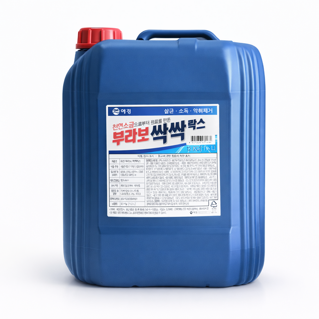 천연소금원료 싹싹 락스 대용량 업소용 말통, 12kg, 1개
