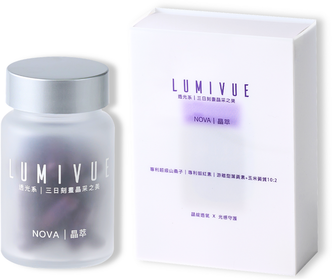 LUMIVUE NOVA 晶萃膠囊 山桑子 蝦紅素 葉黃素 30顆, 1個