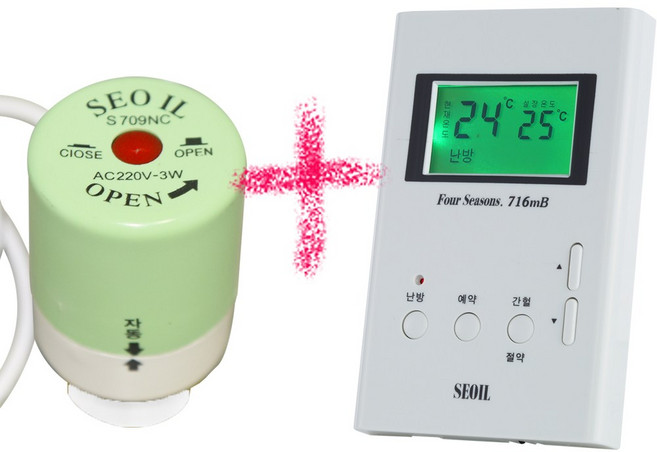 uga123 서일 디지털온도조절기719+노말크로스형(자동수동겸용)왁스구동기세트, 복합, 1개