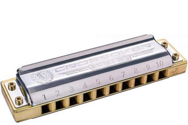Hohner Harmonicas 마린 밴드 크로스오버 C 키 스테인리스 스틸 대나무 138516, A