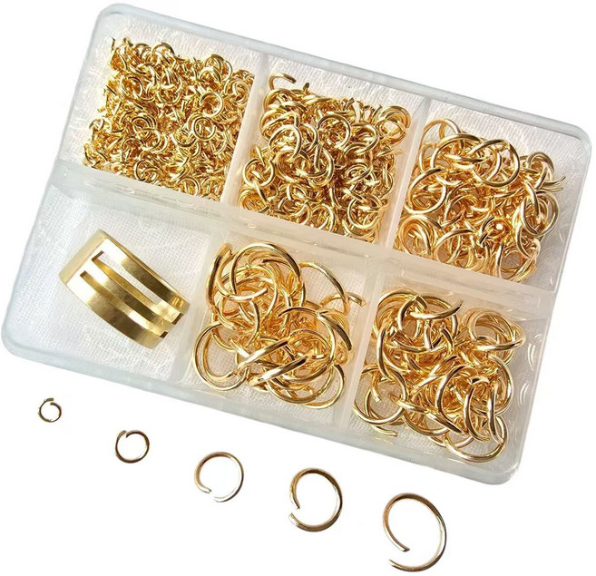 단단한 오링 더블유제이 키링부자재 키링 연결 고리 두꺼운오링 키링 오링, 골드, 1개