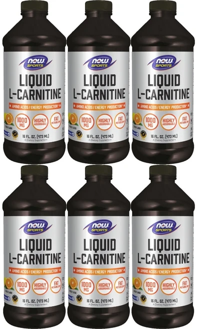 나우푸드 스포츠 고흡수 리퀴드 엘 크레아틴 1000mg 액상 액체 감귤맛, 6개, 473ml - 쿠팡