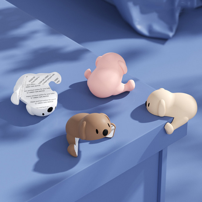 곰돌이 모서리보호대 코너 실리콘 아기 안전 모서리 가드 4개세트 OFDJ-CNPT1, 화이트, 1개