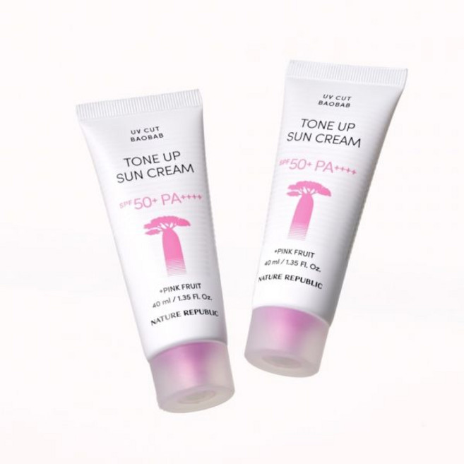2개 네이처리퍼블릭 유브이컷 바오밥 톤업 선크림 SPF50+ PA++++ 40ml+40ml, 40ml