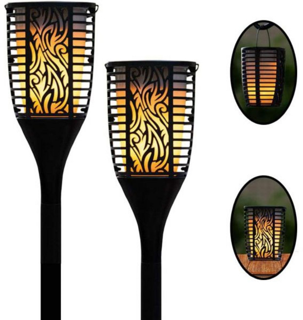 Theater Solutions극장 솔루션 TT100 완전 무선 120와트 충전식 배터리 블루투스 티키 토치 스피커 2팩 랜턴 링크 블랙 최대 99개