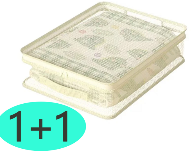 Livetree 침구세트 수납가방 대용량 방진 손잡이 정리가방, 2개, 투명