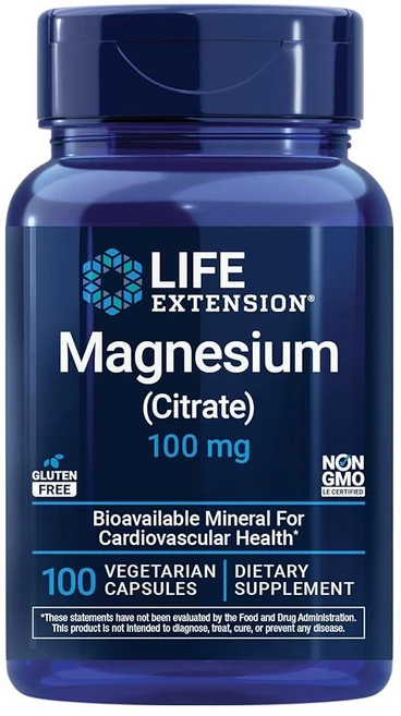 라이프익스텐션 마그네슘 시트레이트 100mg 캡슐 100정, 1개 - 쿠팡