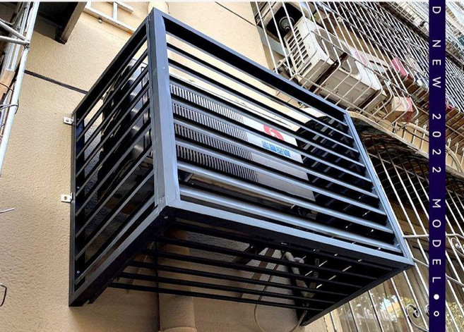 에어컨 실외기 가림막 덮개 에어콘 그늘막 보급형 차양막, 화이트 3면 100x50x65 A