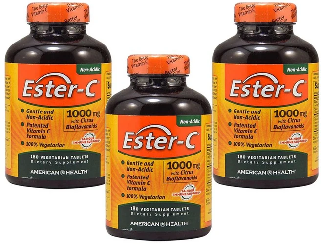 아메리칸 헬스 이스터 C 위드 시트러스 바이오플라보노이드 1000mg 180정 x3팩, 3개 - 쿠팡