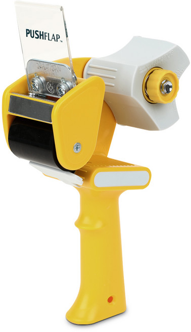 Excell 푸쉬플랩 박스 테이프 커터기 RT-82276 일체형 손목편한 박스 포장기, 옐로우, 1개