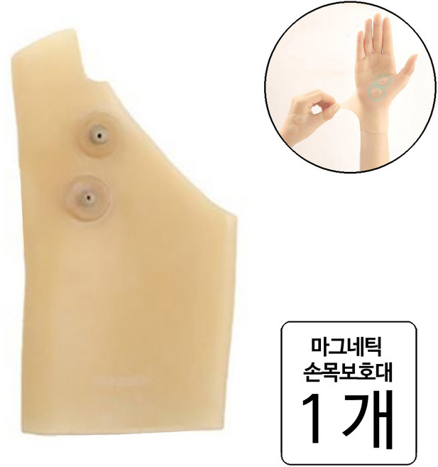 룰루랄라 실리콘 자석 손목 관절 보호대, 스킨톤 손목보호대(1250), 1개