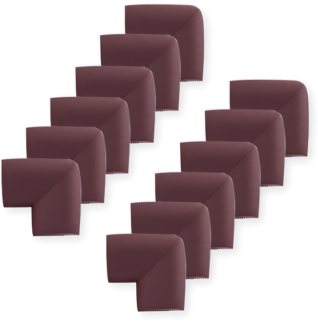 원더파파 폭신폭신 두꺼운 코너보호대, 12개, 브라운