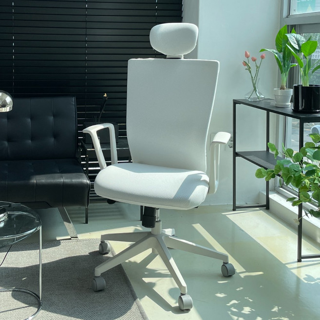 [맞춤제작] 커버무드 시디즈 의자 맞춤제작 커버 세트, 화이트, 1개