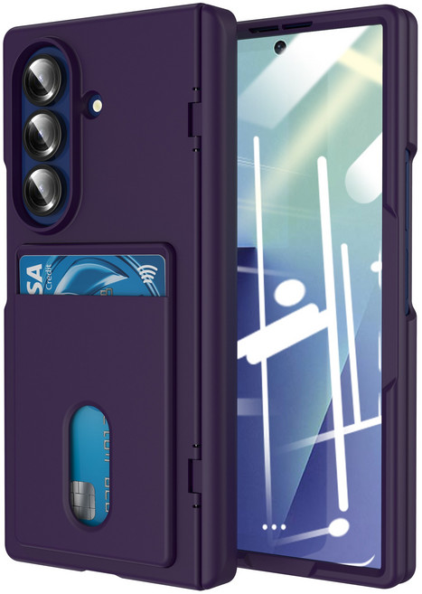 YINUO 갤럭시 Z 폴드 오토 힌지 가드 카드 수납형 케이스