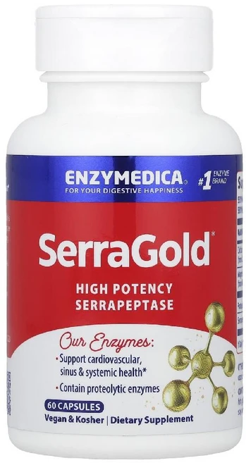 엔자이메디카 세라펩타제 100000SPU SerraGold 캡슐 60정, 1개 - 쿠팡