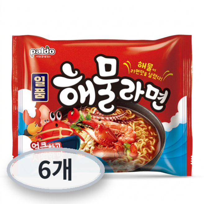팔도일품 해물라면 115g, 6개