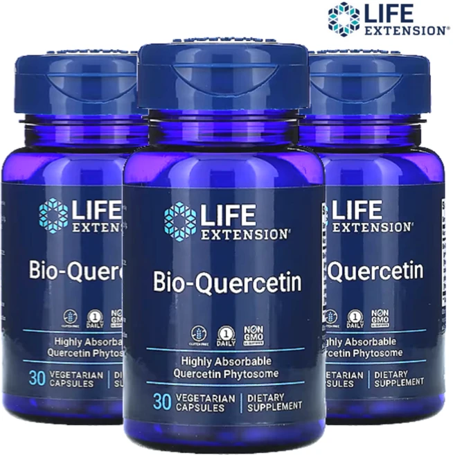라이프익스텐션 바이오 퀘르세틴 파이토솜 베지 캡슐, 3개, 30정 - 쿠팡