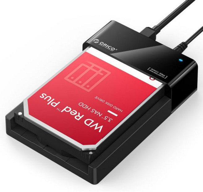 ORICO 6518US3-BK 3.5인치 하드 드라이브 케이스 간편한 교체 USB 3.0 연결 16TB 고열 방출 디스크 2.5인치/3.5인치 호환 오픈 디자인 H