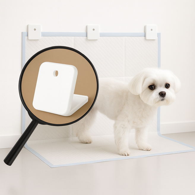 멍담 배변패드 고정 홀더 수컷 마킹 방지, 4개, 화이트