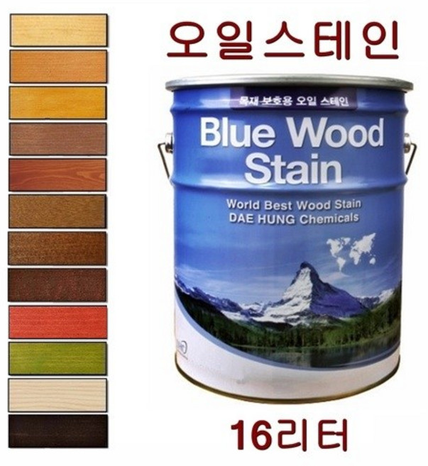 대흥화학 블루 우드스테인 오일스테인 (3.5L/16L) 다크오렌지, 1개