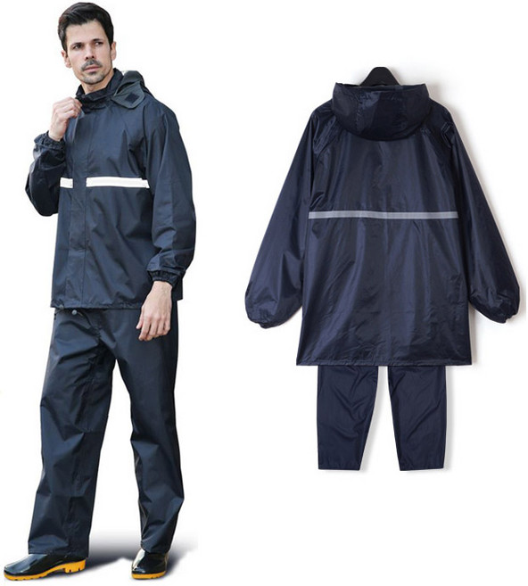 고급 야광 우비 비옷 배달복 현장 작업복 낚시, 1개, navy