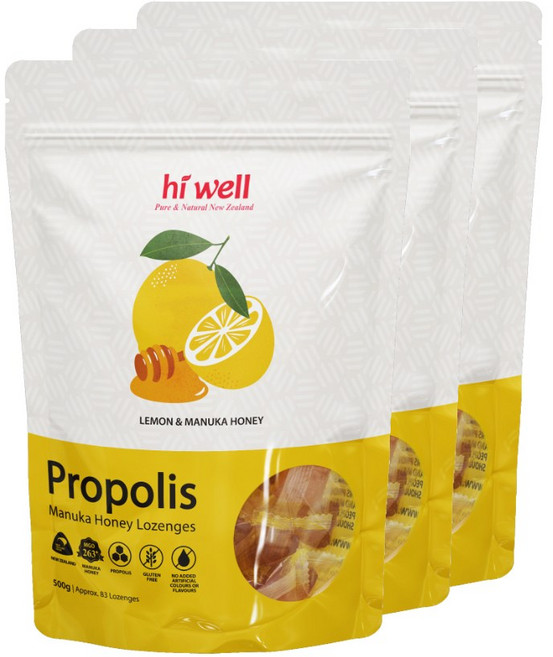 하이웰 프리미엄 프로폴리스 마누카허니 MGO 263+ 레몬맛 사탕 500g 3개