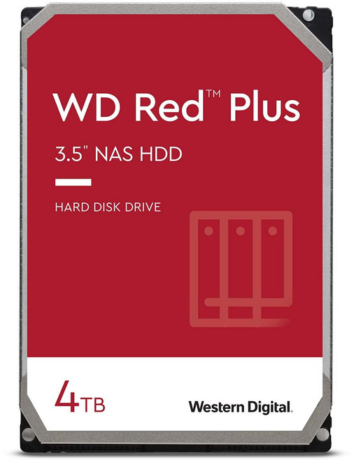 Western Digital 4TB HDD WD Red Plus NAS RAID (CMR) 3.5 WD40EFZX-EC 웨스턴 디지털 내장 인치