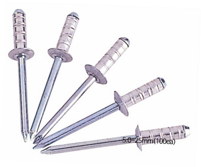 대화 알루미늄 블라인드 리벳못 5.0 x 25mm 100개입 고정용, 1