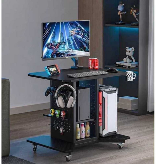 1인용 스탠딩 노트북 책상 데스크 이동 선반 강의대 80x60x73cm, 화이트 - 80x60x73cm/테이블 단품