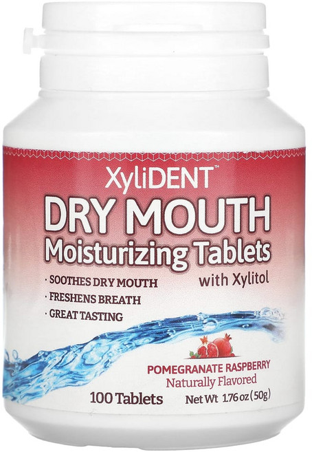 아이허브 구강건조 자일리톨 보습 정제 석류 라즈베리 100정, XYD60645, 1개