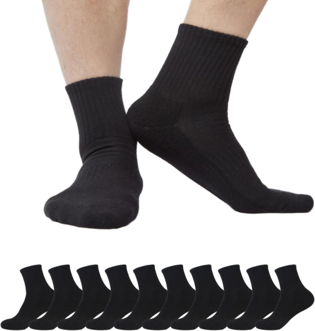 청춘양말 남자 양말 중목 무지 두꺼운 써멀 스포츠 10켤레