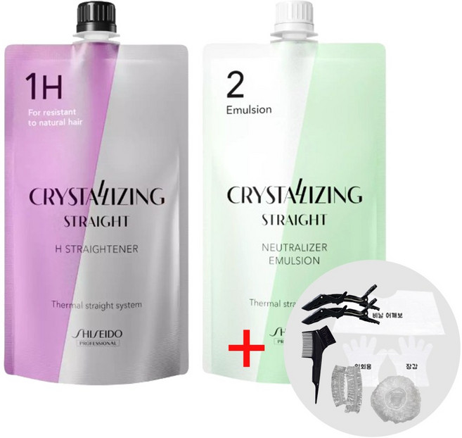 시세이도 프로페셔널 크리스탈라이징 알파H(건강모) + 에멀젼타입 1제 + 2제, 1개, 400ml