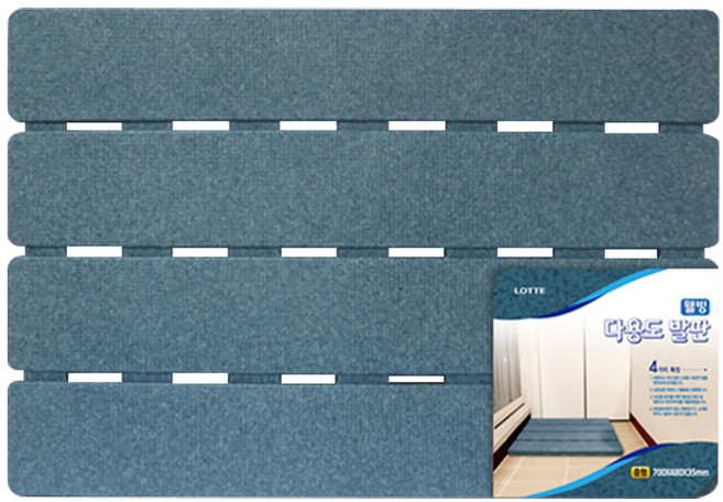 롯데 이라이프 웰빙 다용도 발판 욕실발판, 블루, 1개