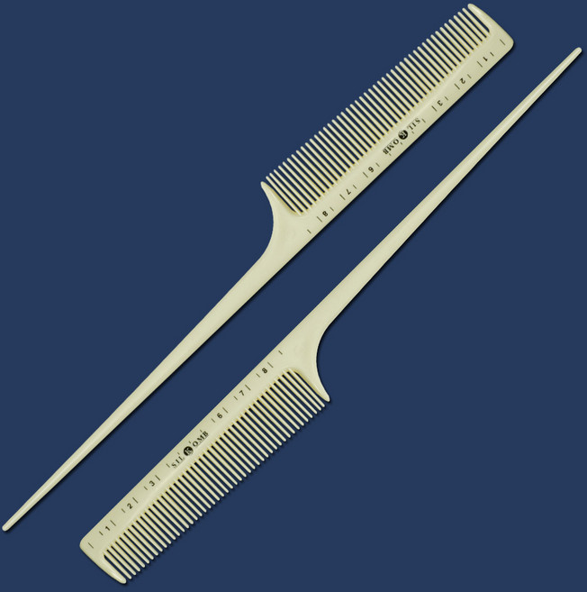 가르미르 국가가시용 세라믹 카본콤 눈금 꼬리빗 2개 / 국내생산, 아이보리